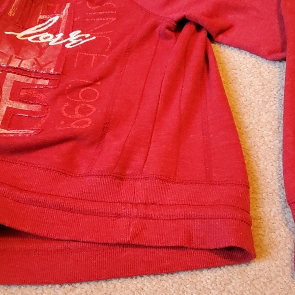 SO size Large red cropped sweatshirt - Picture 8 of 8